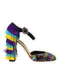 Load image into Gallery viewer, Dolce & Gabbana Multicolor Pailletten Kristall Mary Jane Schuhe
