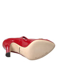 Load image into Gallery viewer, Dolce & Gabbana Rot Leder verschönert Mary Jane Pumps Heels Schuhe
