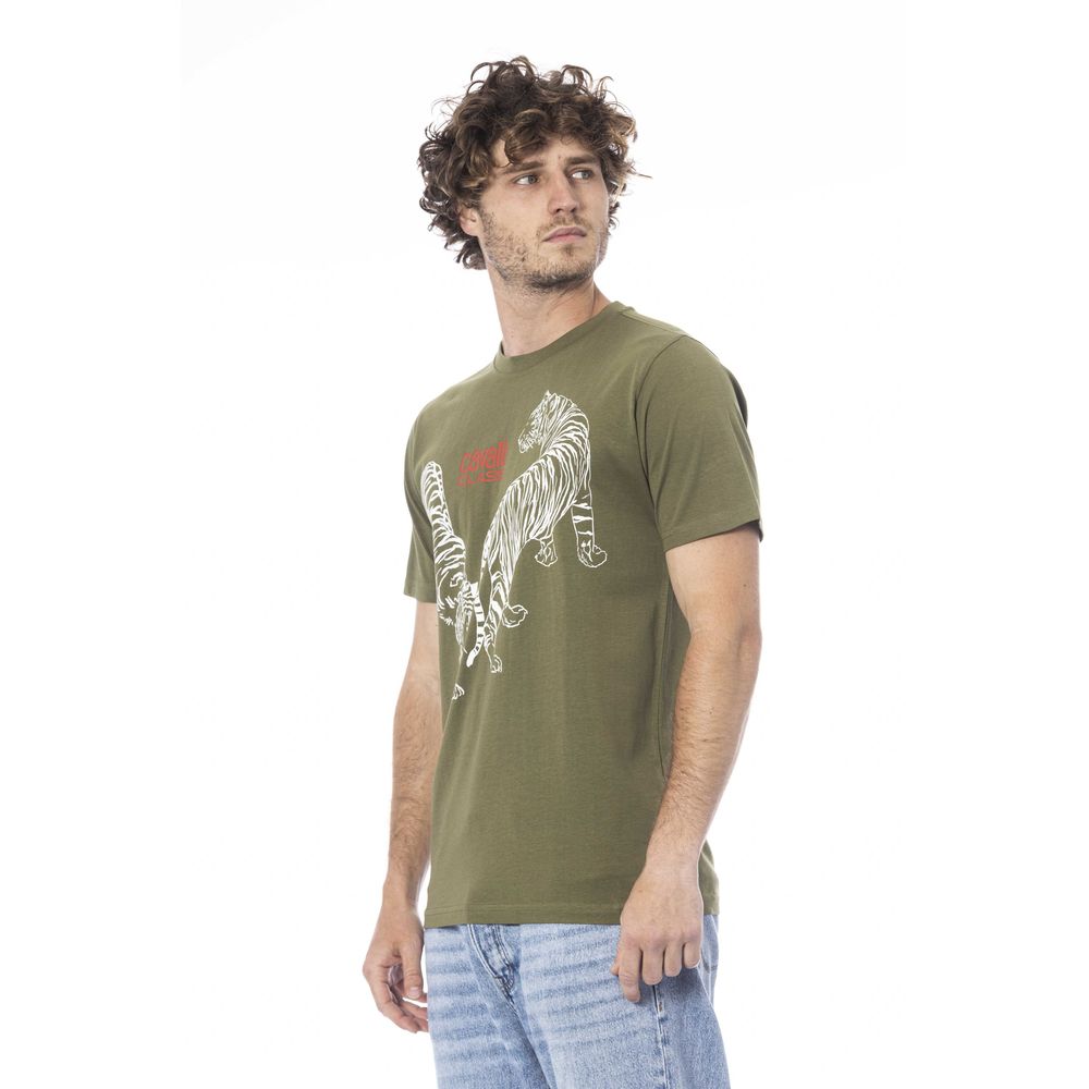 Cavalli Class Grünes Baumwolle Männer T-Shirt