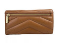 Load image into Gallery viewer, Michael Kors Jet Set Travel Große gesteppte Leder Brieftasche Braun
