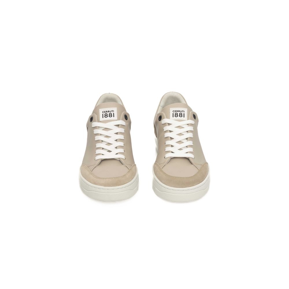 Cerruti 1881 Beige Leder Damen Sneaker