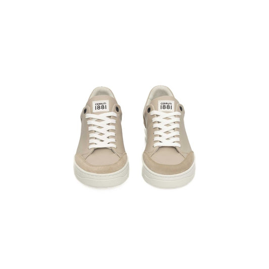 Cerruti 1881 Beige Leder Damen Sneaker