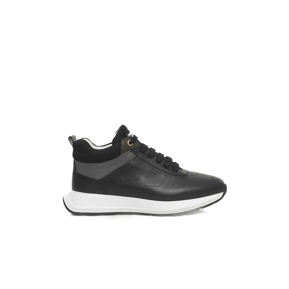 Cerruti 1881 Schwarzes Leder Damen Sneaker