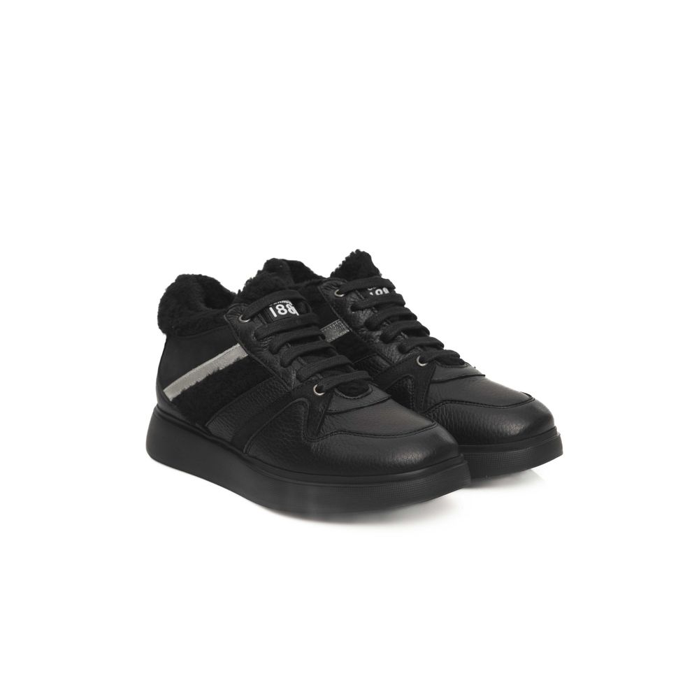 Cerruti 1881 Schwarzes Leder Damen Sneaker