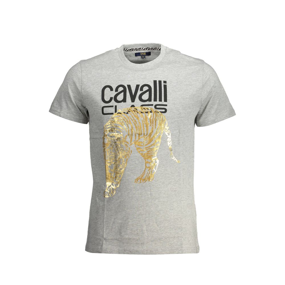 Cavalli Class T-Shirt aus grauer Baumwolle