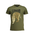 Resmi galeri görüntüleyiciye yükleyin, Cavalli Class T-Shirt aus grüner Baumwolle
