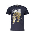 Load image into Gallery viewer, Cavalli Class T-Shirt aus blauer Baumwolle
