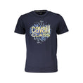 Resmi galeri görüntüleyiciye yükleyin, Cavalli Class T-Shirt aus blauer Baumwolle
