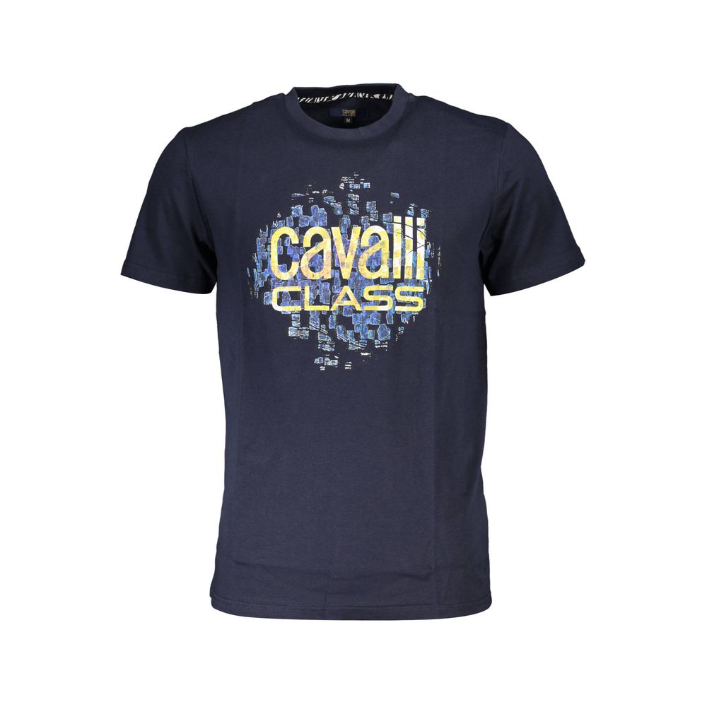 Cavalli Class T-Shirt aus blauer Baumwolle