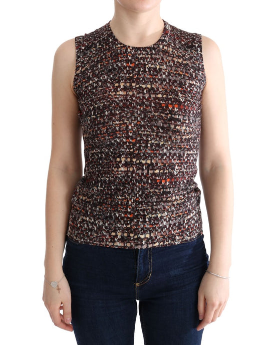 Dolce &amp; Gabbana sleeveless multicolor knitted wool top