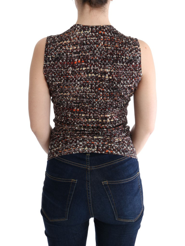 Dolce &amp; Gabbana sleeveless multicolor knitted wool top