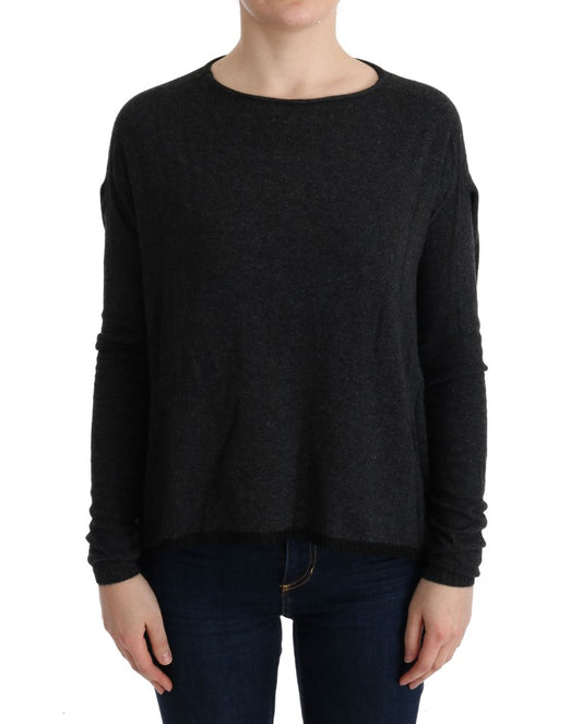 Costume National Elegant Gray Crew Neck Jumper