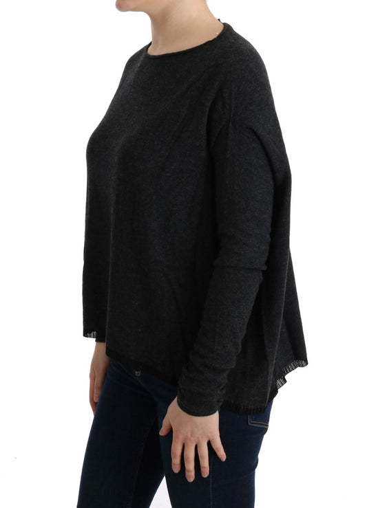 Costume National Elegant Gray Crew Neck Jumper