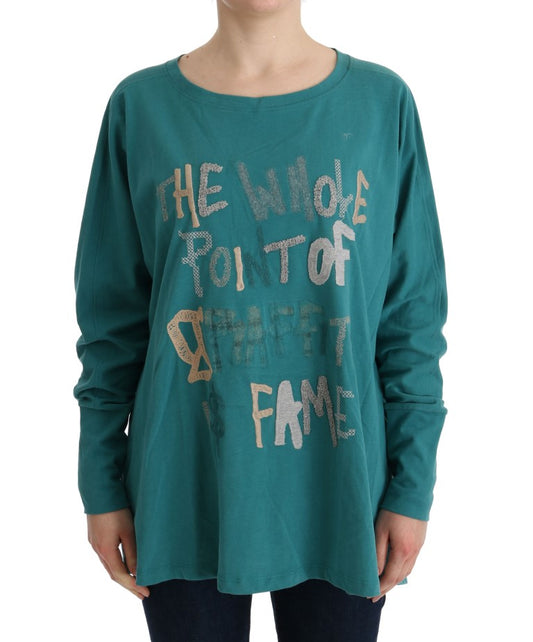 John Galliano Elegant cotton crew neck sweater in green