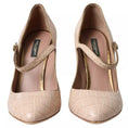 Load image into Gallery viewer, Dolce & Gabbana Beige Leder Mary Janes Verschönerte Schuhe
