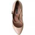 Load image into Gallery viewer, Dolce & Gabbana Beige Leder Mary Janes Verschönerte Schuhe
