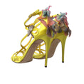 Load image into Gallery viewer, Dolce & Gabbana Gelbe Schmetterling Applique Sandalen Schuhe
