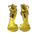 Load image into Gallery viewer, Dolce & Gabbana Gelbe Schmetterling Applique Sandalen Schuhe
