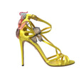 Load image into Gallery viewer, Dolce & Gabbana Gelbe Schmetterling Applique Sandalen Schuhe
