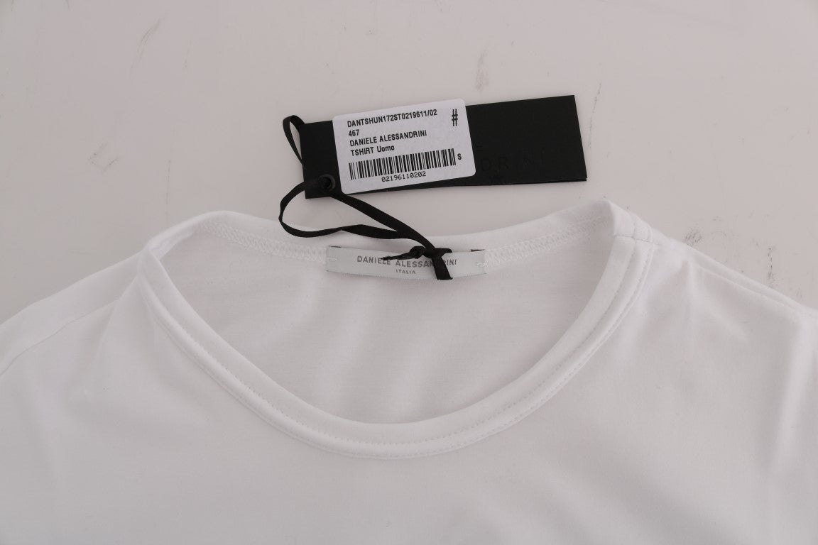 Daniele Alessandrini Elegant white crew neck t-shirt made of cotton