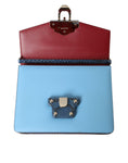 Load image into Gallery viewer, Dolce & Gabbana Blau Beige Exotisches Leder LUCIA Crossbody Geldbörse Tasche
