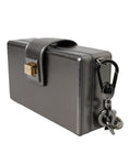 Load image into Gallery viewer, Dolce & Gabbana Metallisch graues Kalbsleder DG BOX Umhängetasche
