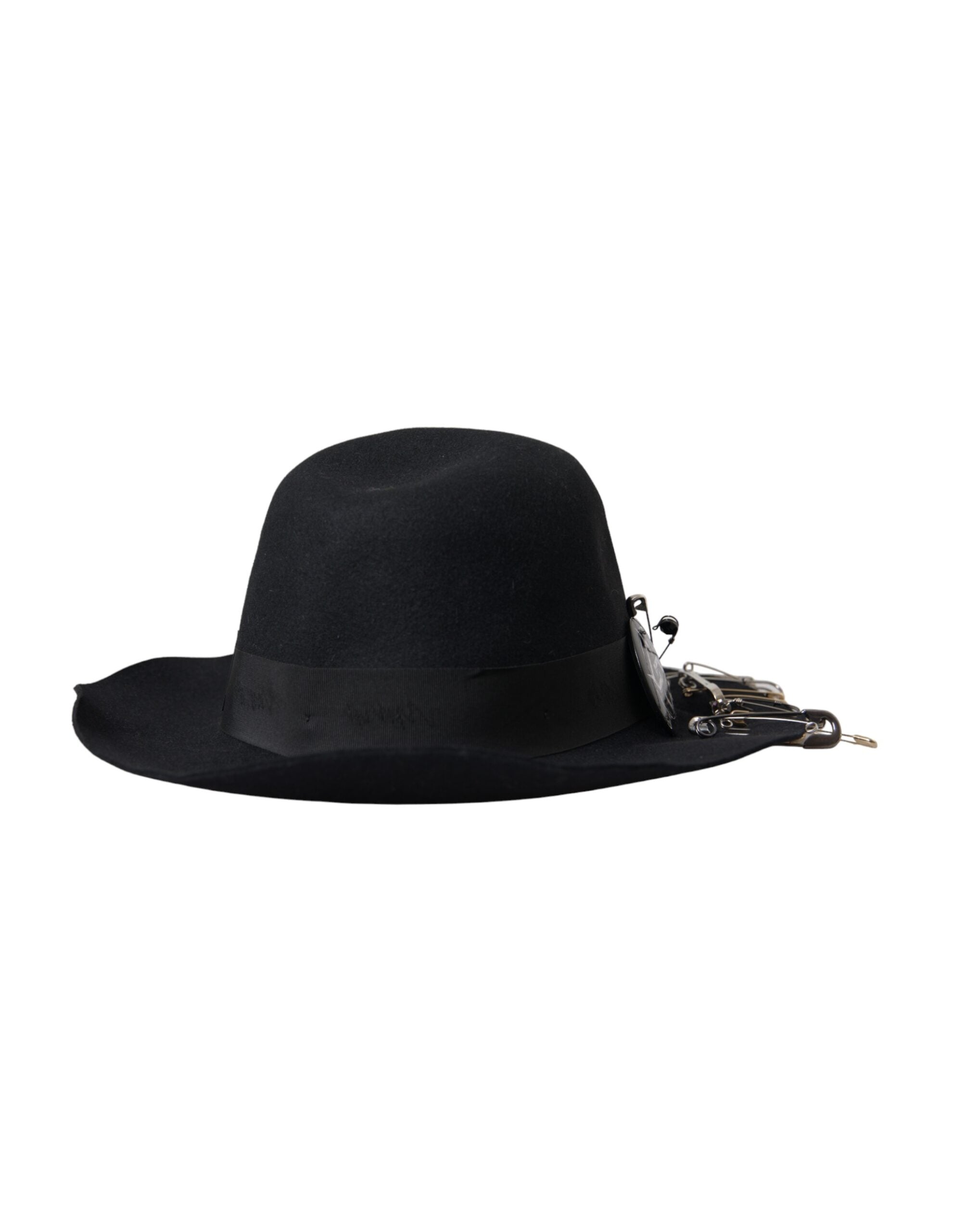 Dolce & Gabbana Schwarz verschönert Fedora breite Krempe Hut Männer