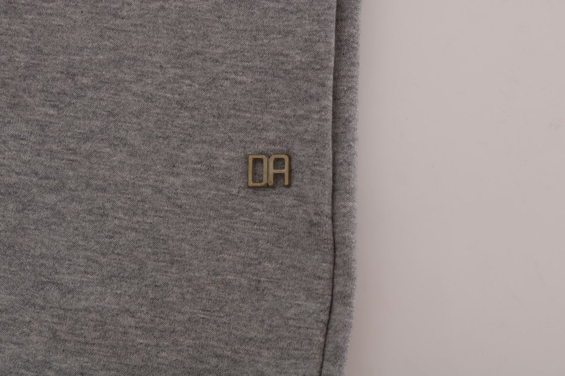 Daniele Alessandrini Refined hooded sweater in gray cotton