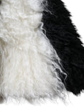 Load image into Gallery viewer, Dolce & Gabbana Schwarz-Weiß-Streifen Mohair Pelz Eimer Hut
