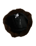 Load image into Gallery viewer, Dolce & Gabbana Braunes Wieselpelz Damen Kaschmirmütze Beanie
