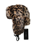 Resmi galeri görüntüleyiciye yükleyin, Dolce & Gabbana Multicolor Leopard Pelz Trapper Frauen Hut
