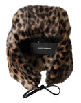 Resmi galeri görüntüleyiciye yükleyin, Dolce & Gabbana Multicolor Leopard Pelz Trapper Frauen Hut
