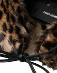 Resmi galeri görüntüleyiciye yükleyin, Dolce & Gabbana Multicolor Leopard Pelz Trapper Frauen Hut
