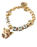 Bild in Galerie-Betrachter laden, Dolce & Gabbana Gold-Ton Messing Kette MY DOG Herz-Armband
