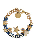 Bild in Galerie-Betrachter laden, Dolce & Gabbana Gold-Ton Messing Kette Stern Mode-Armband
