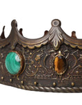 Bild in Galerie-Betrachter laden, Dolce & Gabbana Bronze Messing Multicolor Kristallkrone Tiara Hut
