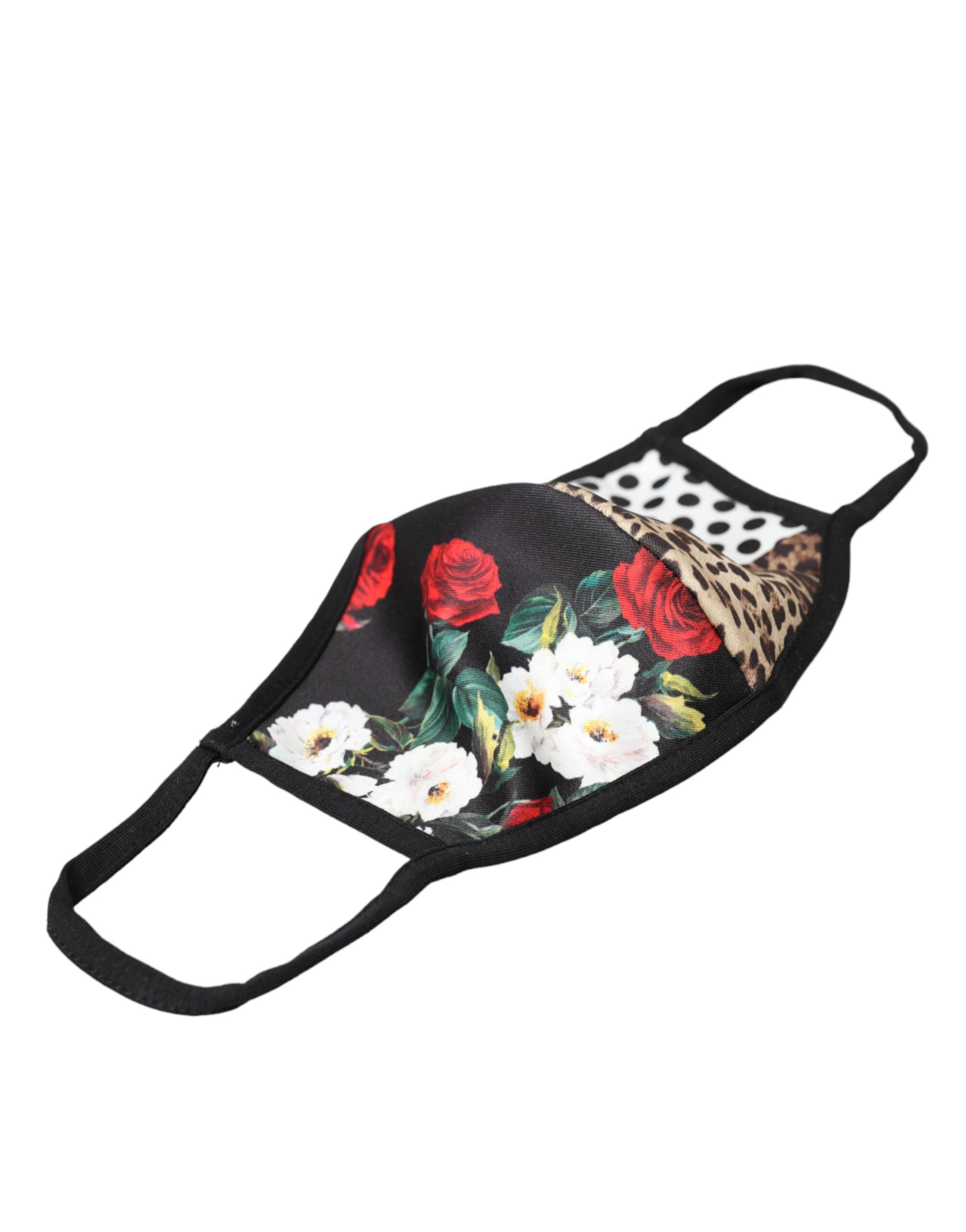 Dolce & Gabbana Multicolor Leopard Floral Elastische Ohrbügel Gesichtsmaske