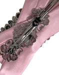 Bild in Galerie-Betrachter laden, Dolce & Gabbana Rosa Satin-Kristall-Schmuck Brosche Hair Pin
