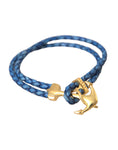 Bild in Galerie-Betrachter laden, Nialaya Blau-Gold-Anker 925 Silber Charms Armband Herren
