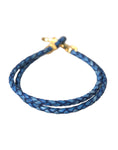 Bild in Galerie-Betrachter laden, Nialaya Blau-Gold-Anker 925 Silber Charms Armband Herren
