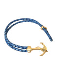 Bild in Galerie-Betrachter laden, Nialaya Blau-Gold-Anker 925 Silber Charms Armband Herren
