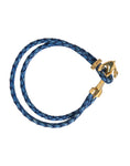 Bild in Galerie-Betrachter laden, Nialaya Blau-Gold-Anker 925 Silber Charms Armband Herren
