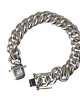 Bild in Galerie-Betrachter laden, Nialaya Massives schweres Curb Link 925 Sterling Silber Armband Männer
