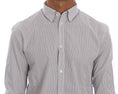 Load image into Gallery viewer, Frankie Morello Elegant white and blue striped casual shirt
