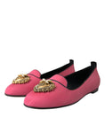 Load image into Gallery viewer, Dolce & Gabbana Rosa Samt Slip On Loafers Flats Schuhe
