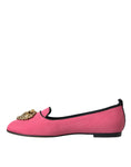 Load image into Gallery viewer, Dolce & Gabbana Rosa Samt Slip On Loafers Flats Schuhe
