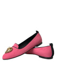 Load image into Gallery viewer, Dolce & Gabbana Rosa Samt Slip On Loafers Flats Schuhe
