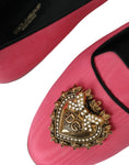 Load image into Gallery viewer, Dolce & Gabbana Rosa Samt Slip On Loafers Flats Schuhe
