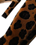 Load image into Gallery viewer, Dolce & Gabbana Braune Giraffe Samt Leder Stiefel Schuhe
