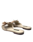 Load image into Gallery viewer, Dolce & Gabbana Beige Logo Perle Flats Sandalen Rutschen Schuhe
